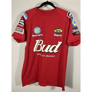 Vintage Y2K Winners Circle Shirt Large Red Dale Earnhardt Jr  Bud NASCAR